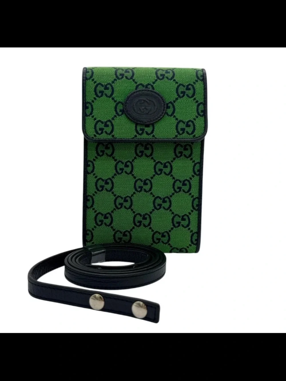 Gucci Green GG Canvas Phone Case Crossbody